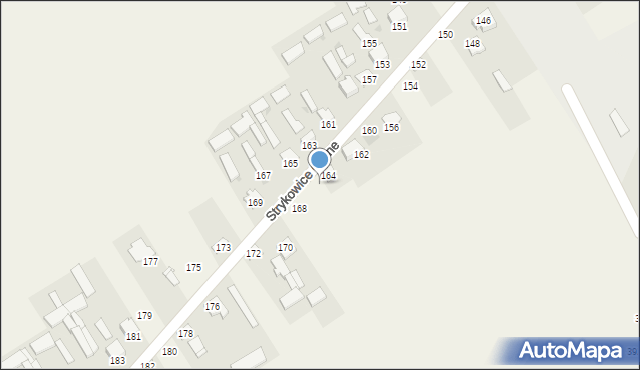 Strykowice Górne, Strykowice Górne, 166, mapa Strykowice Górne