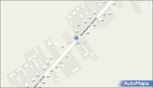Strykowice Górne, Strykowice Górne, 172, mapa Strykowice Górne