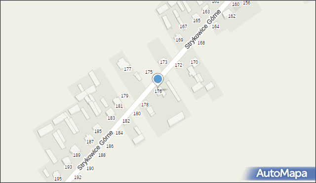 Strykowice Górne, Strykowice Górne, 176, mapa Strykowice Górne