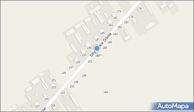 Strykowice Górne, Strykowice Górne, 190, mapa Strykowice Górne