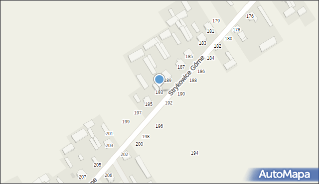 Strykowice Górne, Strykowice Górne, 193, mapa Strykowice Górne
