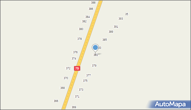 Strykowice Górne, Strykowice Górne, 381, mapa Strykowice Górne