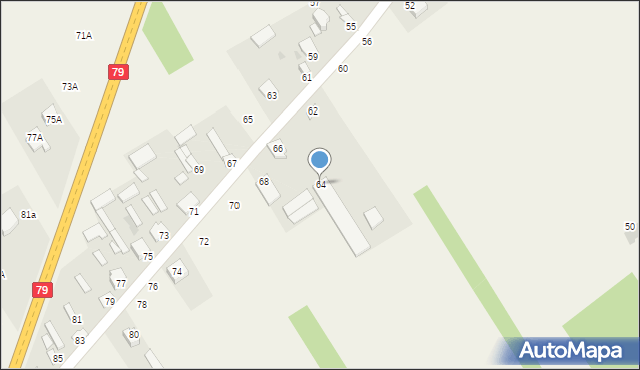 Strykowice Górne, Strykowice Górne, 64, mapa Strykowice Górne