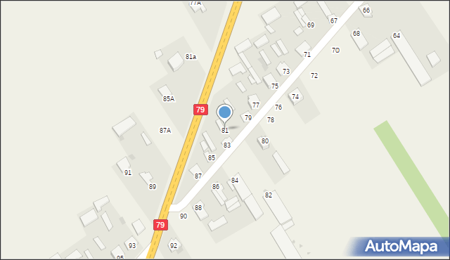 Strykowice Górne, Strykowice Górne, 81, mapa Strykowice Górne