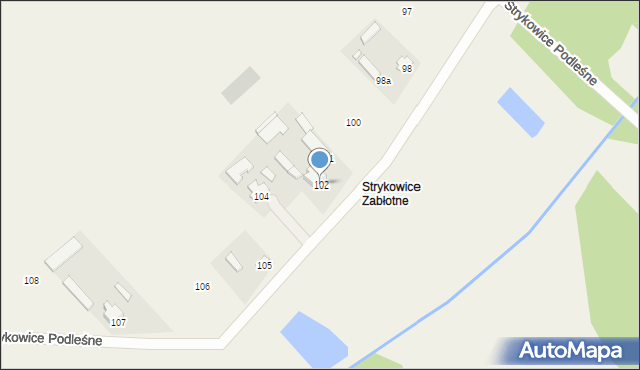 Strykowice Podleśne, Strykowice Podleśne, 102, mapa Strykowice Podleśne