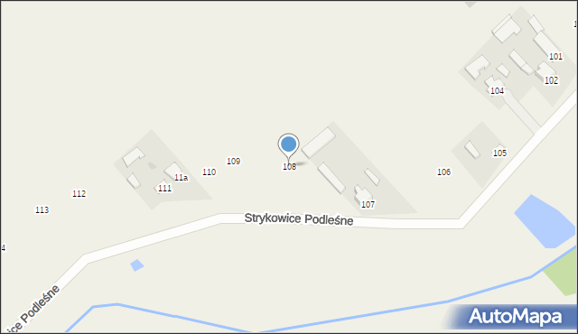 Strykowice Podleśne, Strykowice Podleśne, 108, mapa Strykowice Podleśne