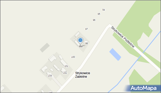 Strykowice Podleśne, Strykowice Podleśne, 98a, mapa Strykowice Podleśne