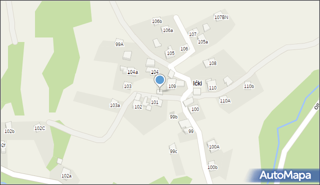 Stryszawa, Stryszawa, 109BN, mapa Stryszawa