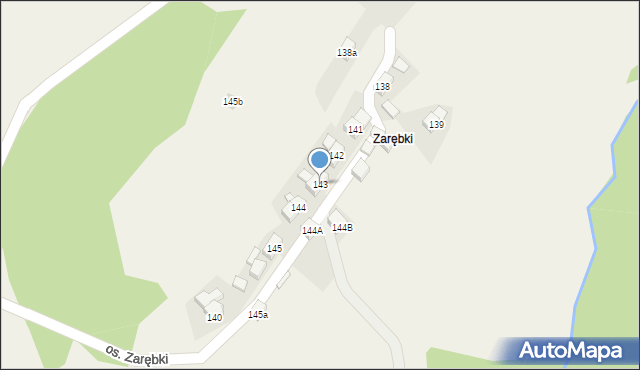 Stryszawa, Stryszawa, 143, mapa Stryszawa