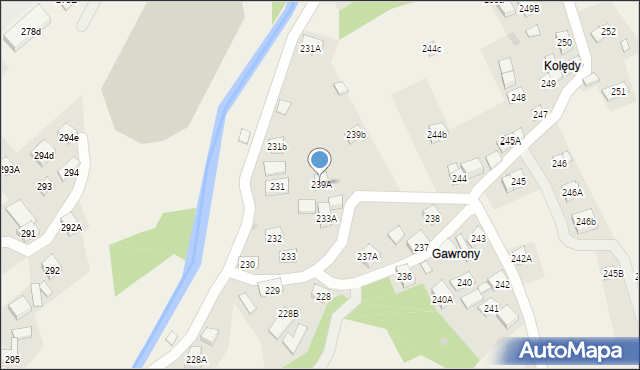 Stryszawa, Stryszawa, 239A, mapa Stryszawa