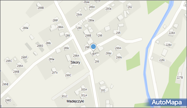 Stryszawa, Stryszawa, 297, mapa Stryszawa