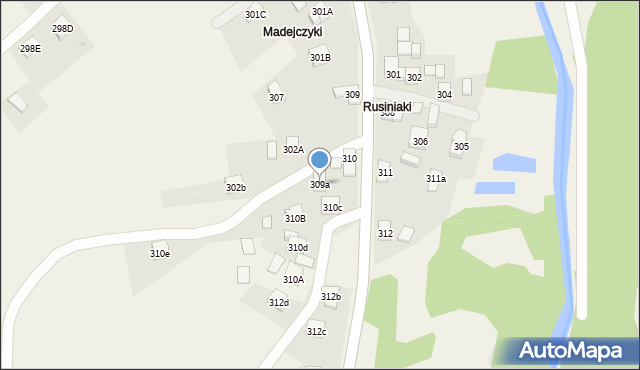 Stryszawa, Stryszawa, 309a, mapa Stryszawa