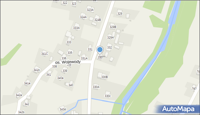 Stryszawa, Stryszawa, 330, mapa Stryszawa