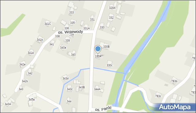 Stryszawa, Stryszawa, 330A, mapa Stryszawa