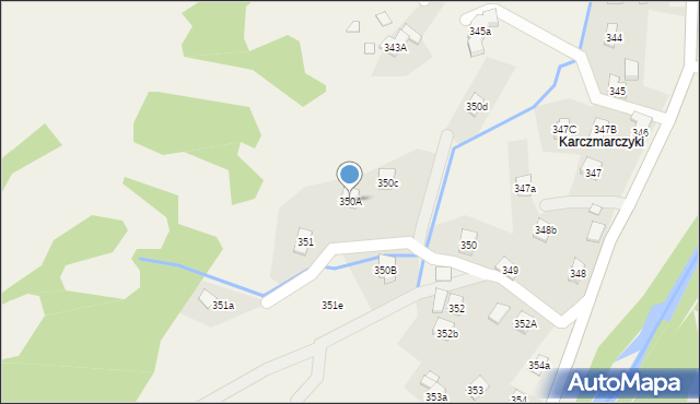 Stryszawa, Stryszawa, 350A, mapa Stryszawa
