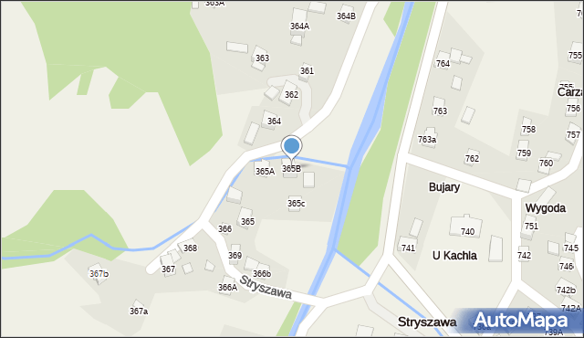 Stryszawa, Stryszawa, 365B, mapa Stryszawa
