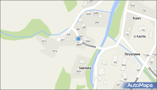 Stryszawa, Stryszawa, 366A, mapa Stryszawa