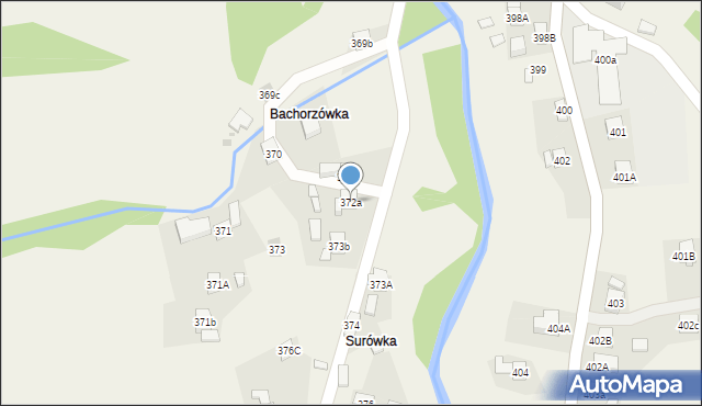 Stryszawa, Stryszawa, 372a, mapa Stryszawa