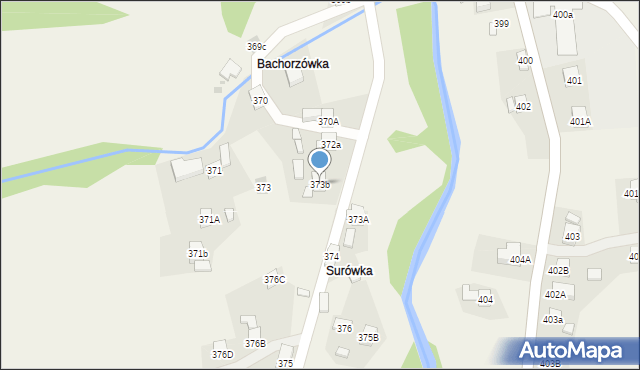 Stryszawa, Stryszawa, 373b, mapa Stryszawa