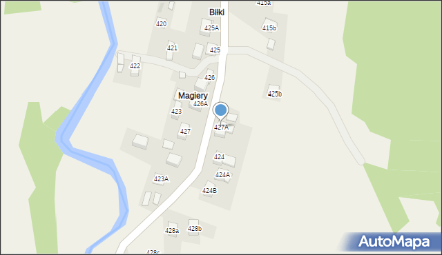 Stryszawa, Stryszawa, 427A, mapa Stryszawa
