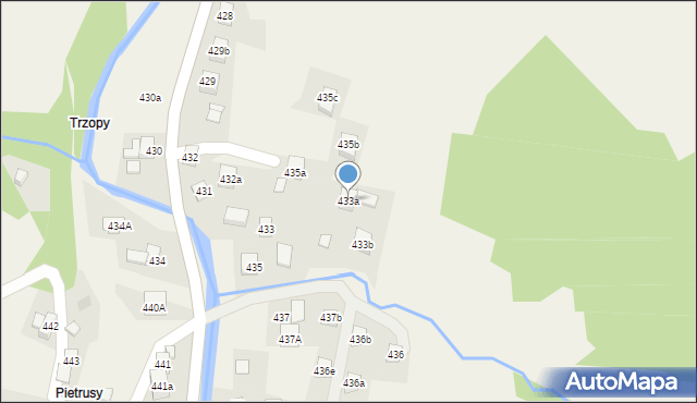 Stryszawa, Stryszawa, 433a, mapa Stryszawa