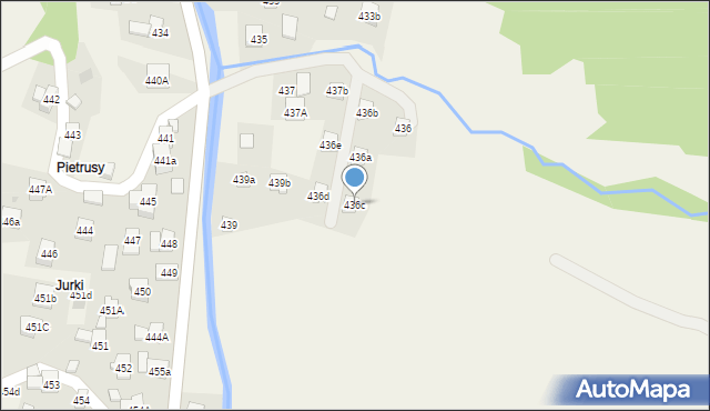 Stryszawa, Stryszawa, 436c, mapa Stryszawa