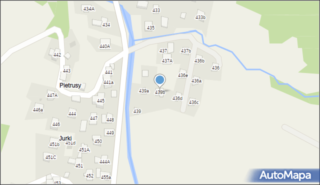 Stryszawa, Stryszawa, 439b, mapa Stryszawa