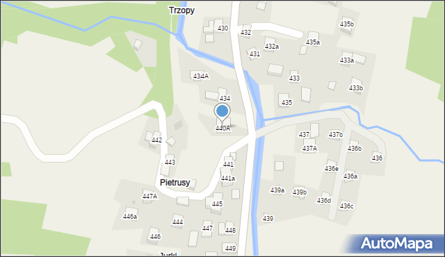 Stryszawa, Stryszawa, 440A, mapa Stryszawa