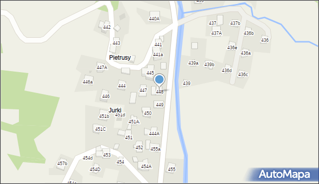 Stryszawa, Stryszawa, 448, mapa Stryszawa