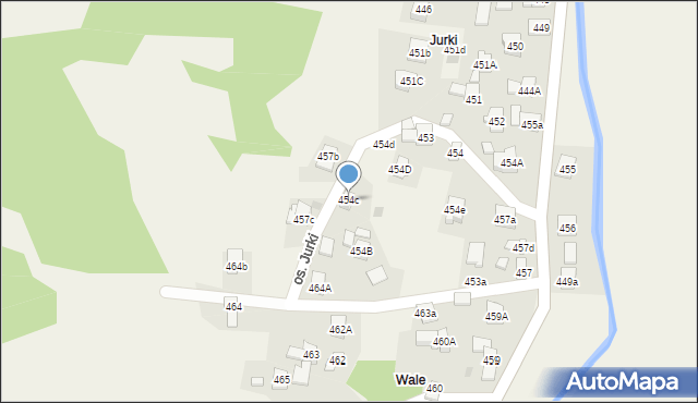 Stryszawa, Stryszawa, 454c, mapa Stryszawa