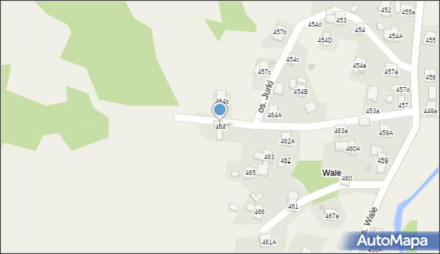 Stryszawa, Stryszawa, 464, mapa Stryszawa