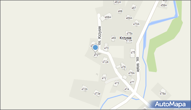 Stryszawa, Stryszawa, 471, mapa Stryszawa