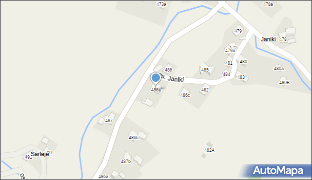 Stryszawa, Stryszawa, 486a, mapa Stryszawa