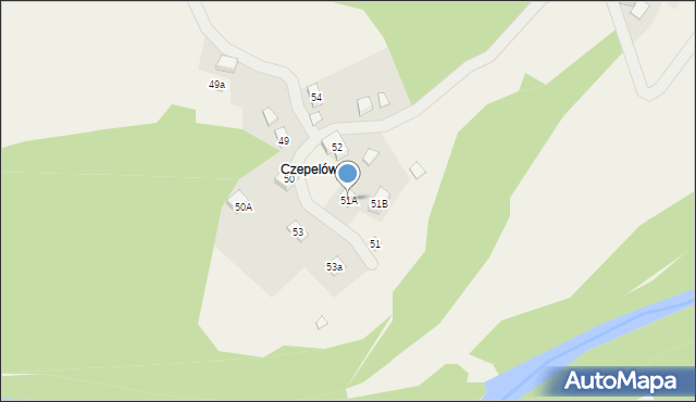 Stryszawa, Stryszawa, 51A, mapa Stryszawa