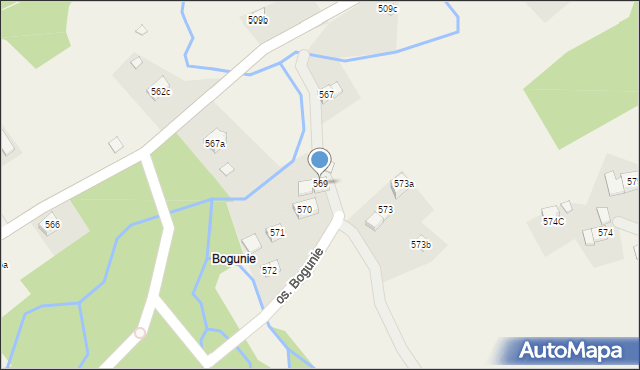 Stryszawa, Stryszawa, 569, mapa Stryszawa