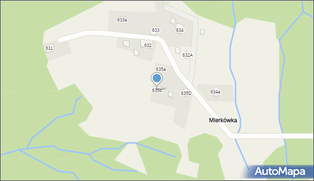 Stryszawa, Stryszawa, 635b, mapa Stryszawa