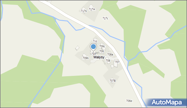 Stryszawa, Stryszawa, 710, mapa Stryszawa