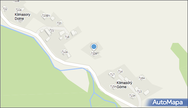 Stryszawa, Stryszawa, 712b, mapa Stryszawa