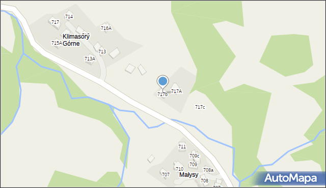 Stryszawa, Stryszawa, 717b, mapa Stryszawa