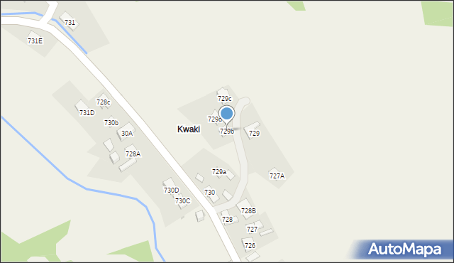 Stryszawa, Stryszawa, 729b, mapa Stryszawa