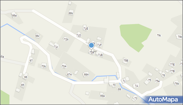 Stryszawa, Stryszawa, 72a, mapa Stryszawa