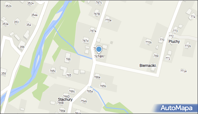 Stryszawa, Stryszawa, 767/BN, mapa Stryszawa