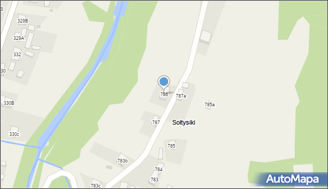 Stryszawa, Stryszawa, 786, mapa Stryszawa