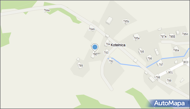 Stryszawa, Stryszawa, 790, mapa Stryszawa