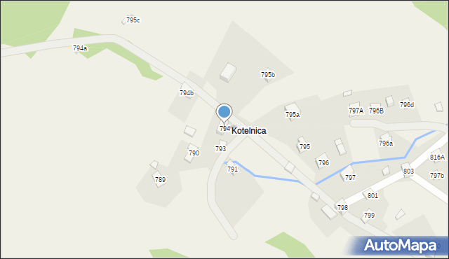 Stryszawa, Stryszawa, 794, mapa Stryszawa