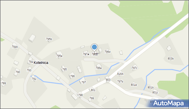 Stryszawa, Stryszawa, 796B, mapa Stryszawa