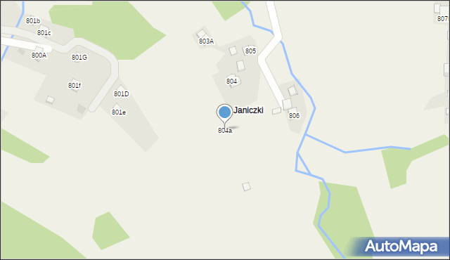 Stryszawa, Stryszawa, 804a, mapa Stryszawa