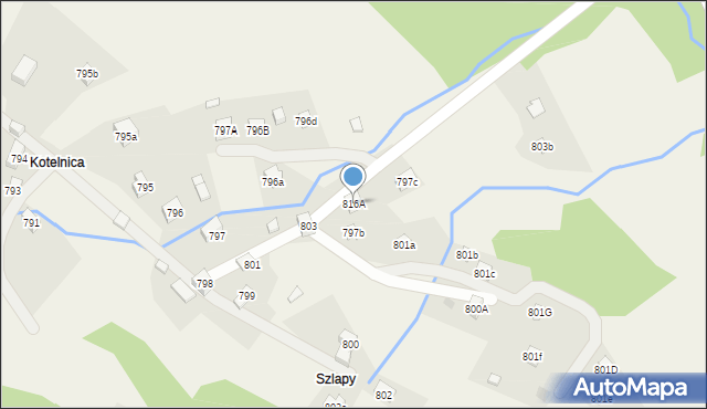 Stryszawa, Stryszawa, 816A, mapa Stryszawa