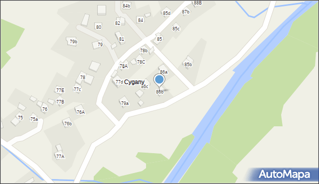 Stryszawa, Stryszawa, 86b, mapa Stryszawa