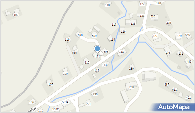 Stryszów, Stryszów, 111, mapa Stryszów